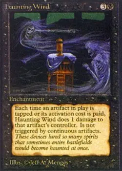 Haunting Wind Antiquities Magic mtg Moderate Play, English x1 - Image 1