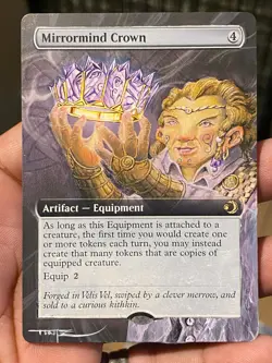 Mirrormind Crown Showcase 381 MTG Lorwyn Eclipsed Hand Painted Altered Art Tentz - Image 1