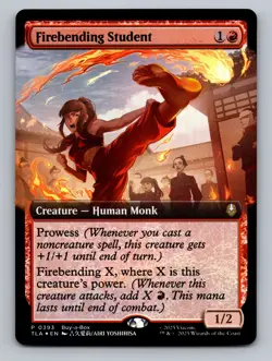 Firebending Student (Extended Art) R Buy-A-Box Promos 393 NM - Image 1