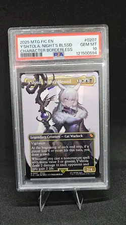 2025 MTG FINAL FANTASY COMMANDER #0207 Y'SHTOLA, NIGHT'S BLESSED PSA 10 - Image 2