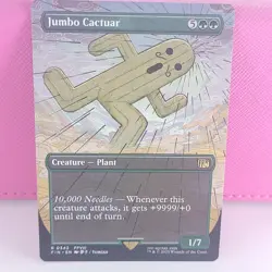 MTG LP Jumbo Cactuar Borderless Final Fantasy Regular Magic The Gathering - Image 1