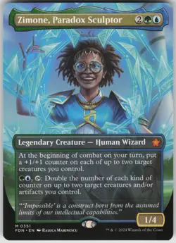 MTG Zimone, Paradox Sculptor (Borderless) NM Foundations Magic 351 - Image 1
