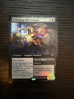 Scheming Silvertongue Secrets of Strixhaven Extended Art Foil Rare - Image 1