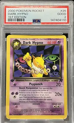 2000 POKEMON ROCKET | 1ST EDITION DARK HYPNO 26 - Image 1