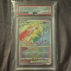 Pokemon Lugia VSTAR Secret Rare 202/195 Silver Tempest PSA 10 Holo Full Art - Image 1