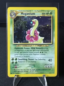 Pokemon TCG Meganium Neo Genesis Holo Rare Near Mint - Image 1
