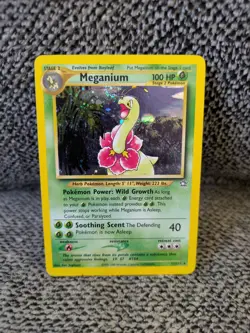 Pokemon TCG Meganium Neo Genesis Holo Rare First Edition 11/111 NM - Image 1