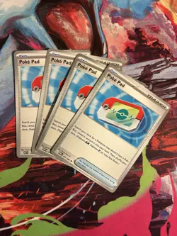 4x Poke Pad 081/088 x4 - NM Perfect Order Pokemon Playset ME03 - Image 1