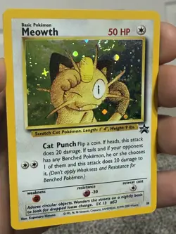 Pokemon Meowth Black Star Promo Holo LP - Image 1