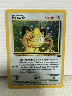 Pokemon Meowth Black Star Promo Holo LP - Image 2