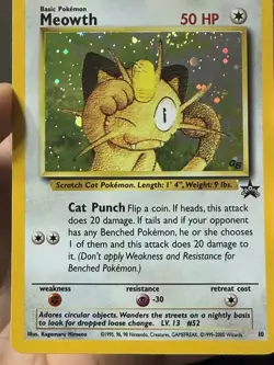 Pokemon Meowth Black Star Promo Holo LP - Image 3