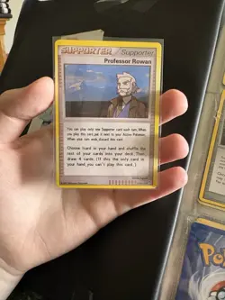 INVERTED BACK Pokemon Professor Rowan Trainer 113/130 Diamond & Pearl English - Image 1