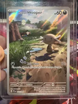 Pokemon Paldean Wooper 102/094 Me02: Phantasmal Flames Illustration Rare Holo NM - Image 1