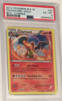 2012 Pokemon Black & White Boundaries Crossed PSA 6 Charizard Cosmos Holo #20 - Image 1