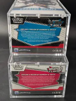 2x Pokemon Black Bolt White Flare Sealed Booster Bundle Display Case W/Acrylic - Image 3