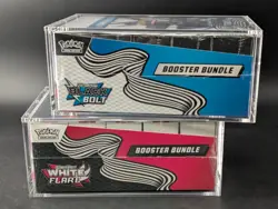 2x Pokemon Black Bolt White Flare Sealed Booster Bundle Display Case W/Acrylic - Image 4