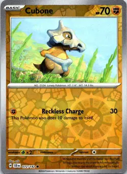 Cubone 72/142 Common Stellar Crown Pokemon Reverse Holo NM - Image 1