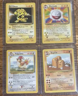 Pokemon Base Set Unlimited Electabuzz Electrode Pidgeotto Dugtrio English CLEAN - Image 1