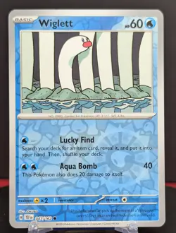 Pokemon Wiglett #047/162 English Temporal Forces Reverse Holo - Image 1