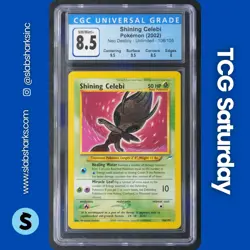 2002 POKEMON NEO DESTINY #106/105 SHINING CELEBI HOLO RARE CGC 8.5 - Image 1