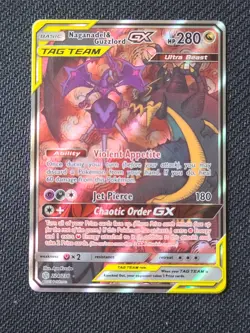 Pokemon Naganadel & Guzzlord GX 224/236 Sm-Cosmic Eclipse Ultra Rare Holo Full … - Image 1