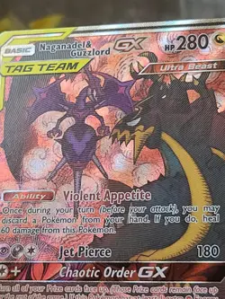 Pokemon Naganadel & Guzzlord GX 224/236 Sm-Cosmic Eclipse Ultra Rare Holo Full … - Image 3