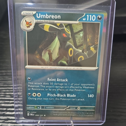 Pokemon TCG Umbreon 059/131 Prismatic Evolutions Rare Holo Poke Ball Pattern - Image 1