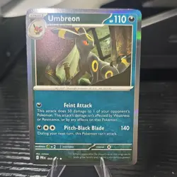 Pokemon TCG Umbreon 059/131 Prismatic Evolutions Rare Holo Poke Ball Pattern - Image 2