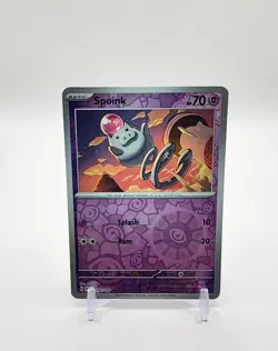 Spoink Common Reverse Holo Pokemon TCG Obsidian Flames 90/197 - Image 1