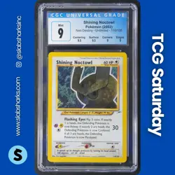 2002 POKEMON NEO DESTINY #110/105 SHINING NOCTOWL HOLO RARE CGC 9 - Image 1