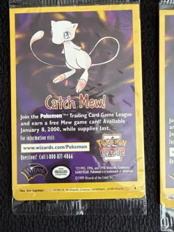 Pokemon The First Movie DRAGONITE MEWTWO ELECTABUZZ PIKACHU WB Promo 1999 Sealed - Image 4