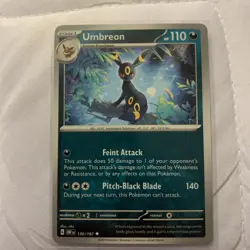 Pokemon TCG Umbreon 130/197 Sv03: Obsidian Flames Common NM Never Played 2023 - Image 1