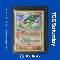 2006 POKEMON EX CRYSTAL GUARDIANS #15/100 CACTURNE REVERSE HOLO STAMPED - Image 1