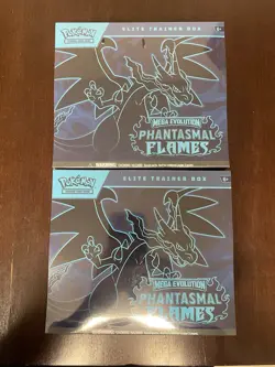 Pokemon Phantasmal Flames ETB Sealed - Lot of 2. Slight Tear In one. See Photos - Image 1