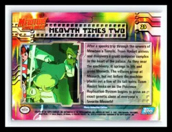 💥 MEWTWO TIMES TWO Topps 1999 Pokemon Pikachu's Vacation # 23 Movie Blue Logo - Image 2