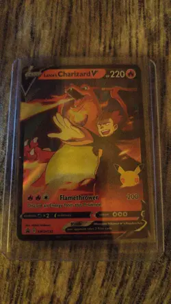 Pokemon TCG Lance's Charizard v SWSH133 Celebrations Black Star Promo Holo - Image 1