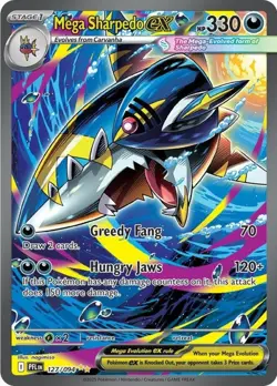 Lightly Played Mega Sharpedo ex - 127/094 - Special Illustration Rare Pokemon Ph - Image 1