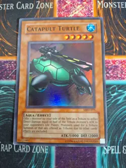 Yu-Gi-Oh! Catapult Turtle MRD-075 Super Rare OG Unlimited Moderately Played - Image 1