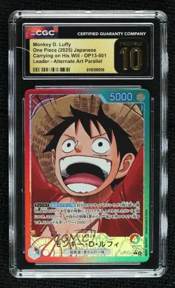 2025 One Piece Carrying on His Will Japanese Alt Art Monkey D Luffy CGC 10 - Image 1
