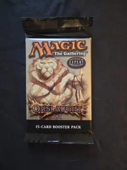 WOTC MTG Onslaught factory SEALED, English Booster Pack - 15 Cards from 2002 76930177648 - Image 1