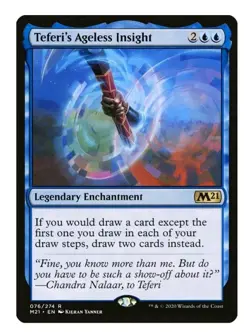 1x MTG Teferi's Ageless Insight - Core Set 2021 Legendary Enchantment! NM Mint - Image 1
