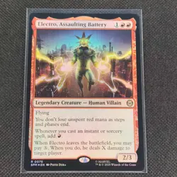 Electro, Assaulting Battery - 0076 - R - Foil - Spider-Man - MTG - NM/M - Image 1