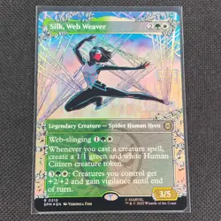 Silk, Web Weaver - 0215 - R - Borderless - Foil - Spider-Man - MTG - NM/M - Image 1
