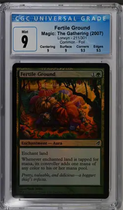 FERTILE GROUND Lorwyn Foil C CGC 9 Q++ MTG [Nostalgium] - Image 1