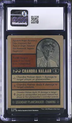 CHANDRA NALAAR Secret Lair Mythic CGC 8.5 MTG [Nostalgium] - Image 2