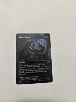 MTG Savage Order Borderless Card Rex 0006 - Image 1