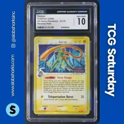 2006 POKEMON EX HOLON PHANTOMS #6/110 DEOXYS DELTA SPECIES REVERSE HOLO CGC 10 - Image 1