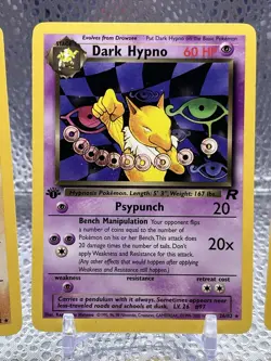 Pokemon 1st Edition Dark Hypno, Primeape, Machamp, Machoke, Raticate, Gloom NM - Image 2