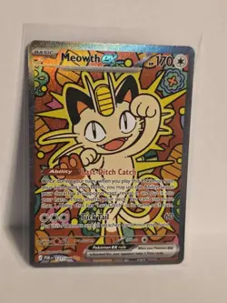 Pokemon TCG Meowth ex 121/088 Special Illustration Rare Perfect Order SIR - Image 1