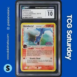 2006 POKEMON HOLON PHANTOMS #35/110 AERODACTYL DELTA SPECIES REVERSE HOLO CGC 10 - Image 1